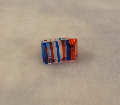 Red & Blue Striped Ring